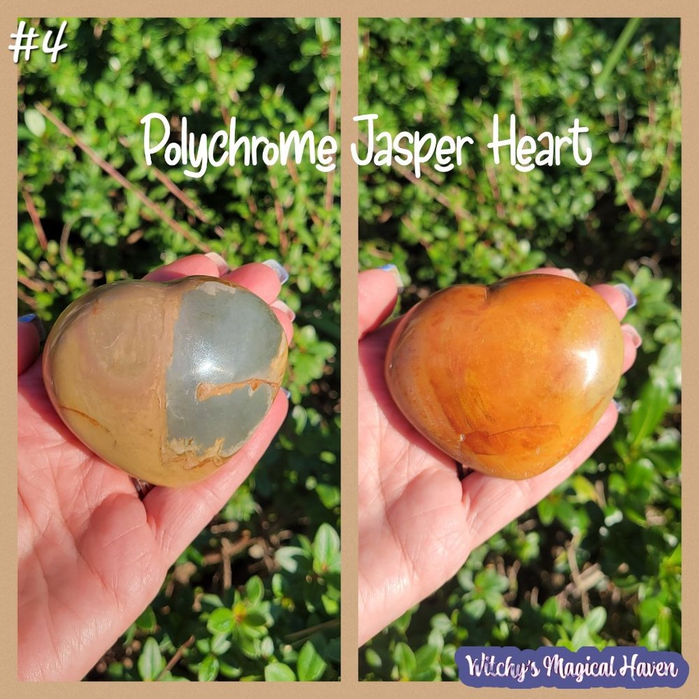 Polychrome Jasper, Desert Jasper Crystal Heart